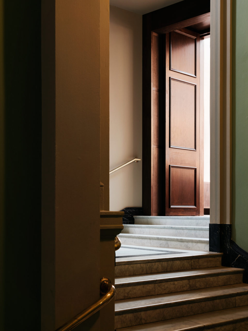 Stairs Leading to Open Door